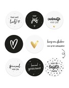 Set van 2 dinerkaarsen met tekst - 'Bedankt lieve juf'