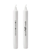 Set van 2 dinerkaarsen met tekst - 'Voor de liefste moeder' - moederdagcadeau