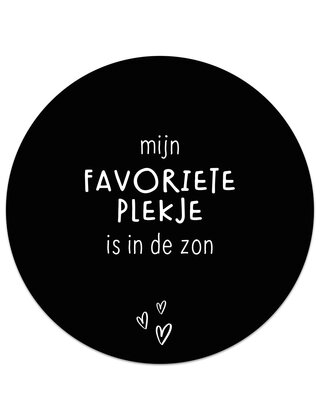 Tuincirkel zwart - Mijn favoriete plekje is in de zon