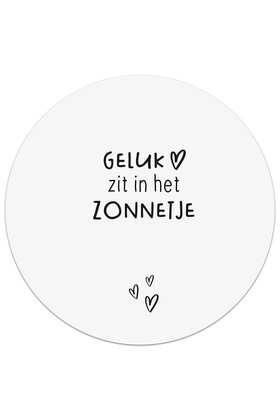 Tuincirkel wit - Geluk zit in het zonnetje