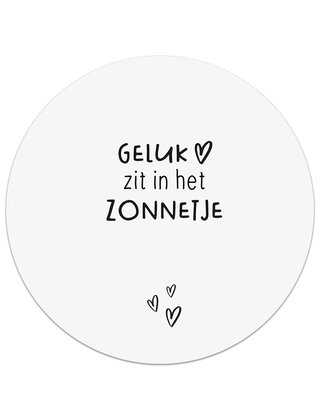 Tuincirkel wit - Geluk zit in het zonnetje
