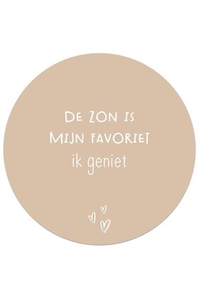 Tuincirkel zand - De zon is mijn favoriet ik geniet