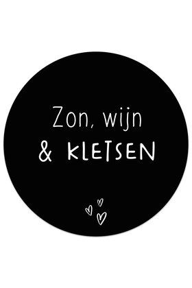 Tuincirkel zwart - Zon, wijn & kletsen