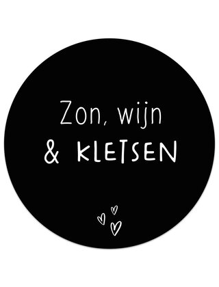 Tuincirkel zwart - Zon, wijn & kletsen