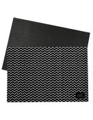 Deurmat zwart 40x60 cm – met lijntjes — sfeervolle schoonloopmat met anti-slip | Zoedt