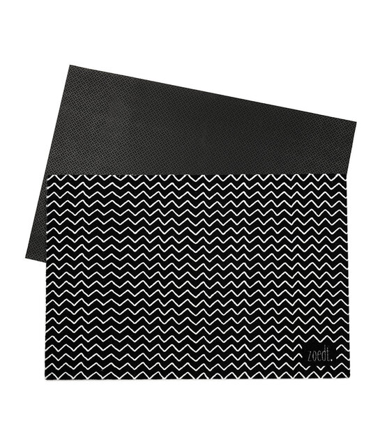 Deurmat zwart 40x60 cm – met lijntjes — sfeervolle schoonloopmat met anti-slip | Zoedt