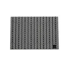 Deurmat zwart 40x60 cm – met grafisch patroon — sfeervolle schoonloopmat met anti-slip | Zoedt