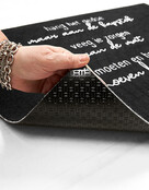 Deurmat zwart 40x60 cm – met grafisch patroon — sfeervolle schoonloopmat met anti-slip | Zoedt