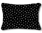 Buitenkussen 60x40 zwart met tekst Geniet– waterafstotend tuinkussen