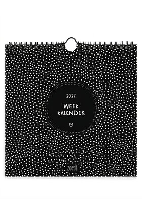 Weekkalender 2027 – stijlvolle zwart-wit kalender van Zoedt