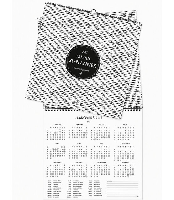 PRE-ORDER - Familieplanner 2027 - extra grote planner voor gezinnen - 6 tot 8 personen