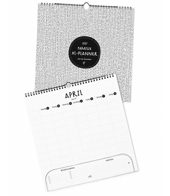 PRE-ORDER - Familieplanner 2027 - extra grote planner voor gezinnen - 6 tot 8 personen