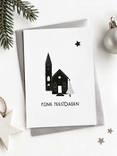 Kerstkaart A6 ‘Fijne feestdagen’ – lieve kerstkaart
