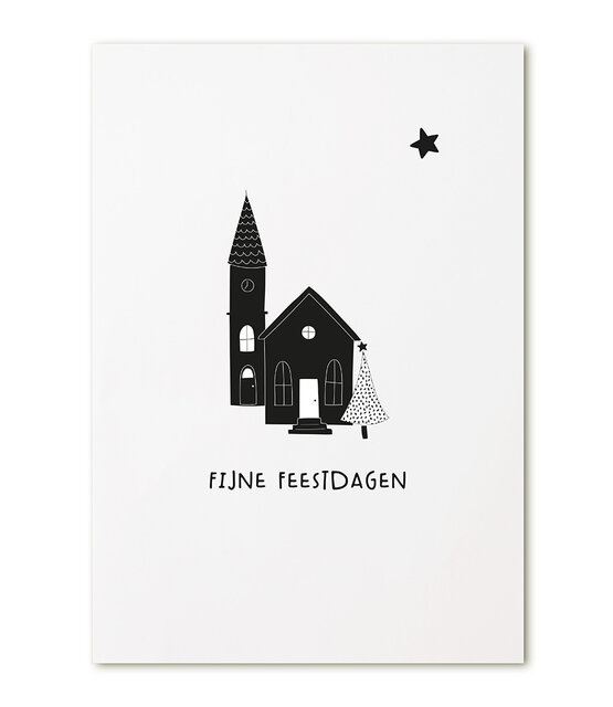 Kerstkaart A6 ‘Fijne feestdagen’ – lieve kerstkaart