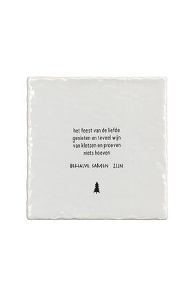 Aardewerk tegeltje – Kerstgedicht
