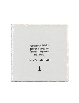 Aardewerk tegeltje – Kerstgedicht