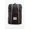 Black and brown backpack