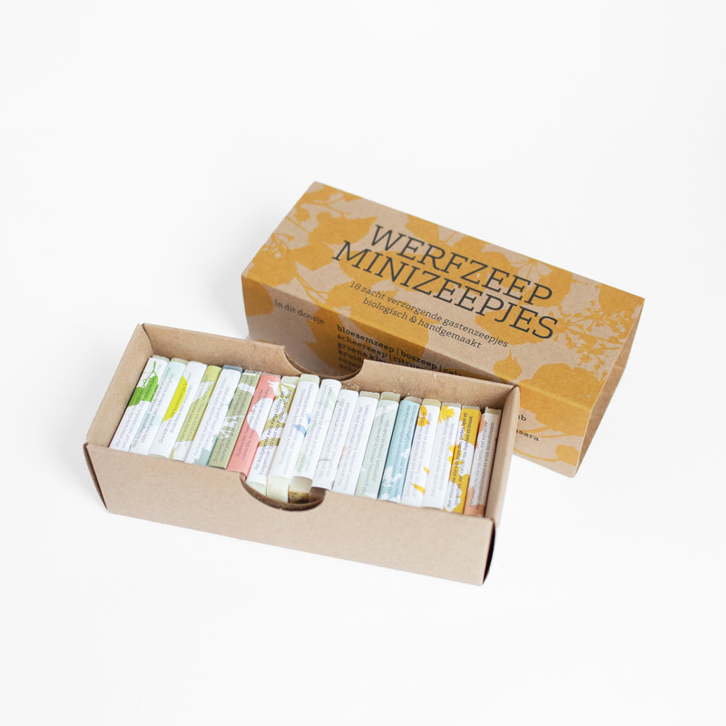 Werfzeep Cadeaudoos met 18 minizeepjes