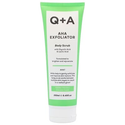 Q+A Skincare AHA Exfoliator Body Scrub - 250ml