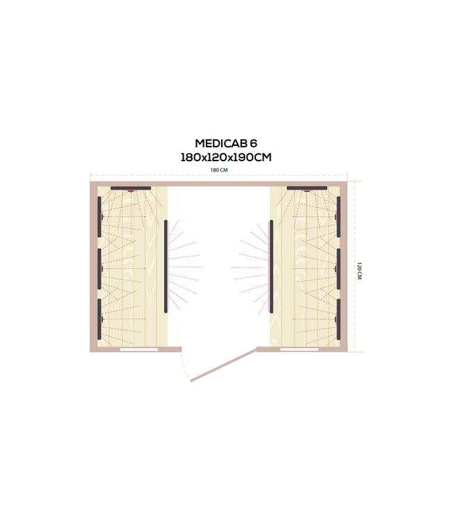 Medicab 6 - Sauna Infrarouge Thérapeutique pour 4 Personnes