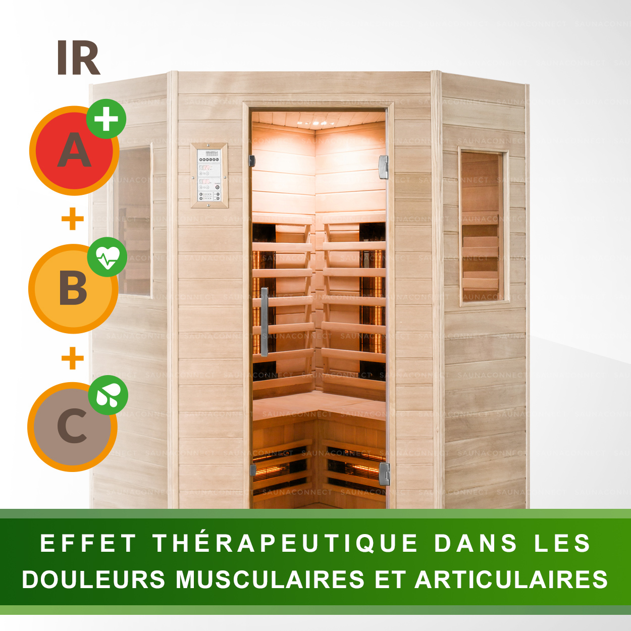 Medicab 5 - Sauna Infrarouge Thérapeutique pour 2-3 Personnes