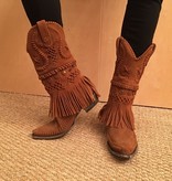 Mexicana - Old Gringo Mexicana Old Gringo suede western boots met franje