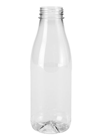 Milchflasche | 0,5 l klar | mit Deckel - Käsereibedarf Online