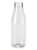 E-proPlast Milchflasche r-PET 0,3 | rund |  0,5 l | mit Deckel