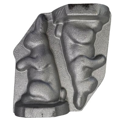 Aluguss-Form Doppelhase klein