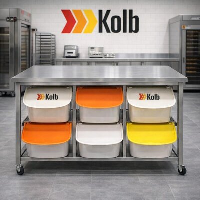 Transport-Tisch breit (Edelstahlplatte)