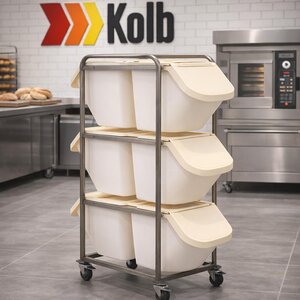 Transportwagen für 6 Zutatenbehälter 40Liter(back to back)