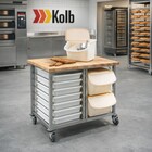 Transport-Tisch Duo fahrbar (Holzplatte)