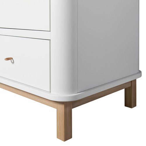 Oliver Furniture Wood Kleiderschrank 3-türig weiss/Eiche