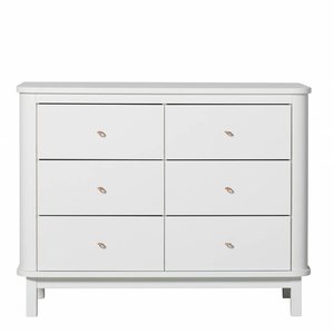 Oliver Furniture Wood dresser with 6 drawer white