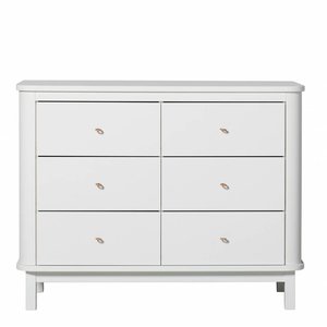 Oliver Furniture Wood Kommode 6 Schubladen weiss