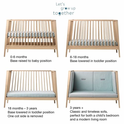 Leander Linea Babybett in Eiche