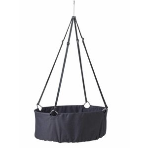 Leander Classic Wiege mit Matratze dunkel grau
