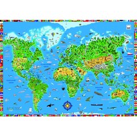 Desk pad world map
