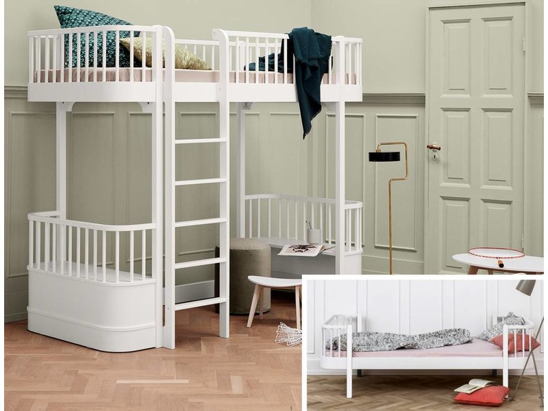 Wood Umbau vom Einzelbett oder Juniorbett zum Hochbett in weiß - ROMY