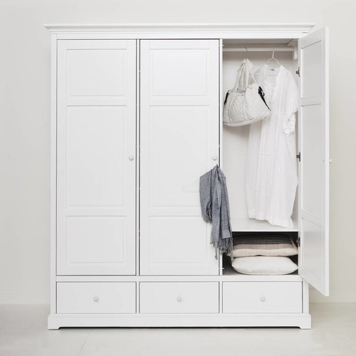 Oliver Furniture Seaside Kleiderschrank 3-türig weiß
