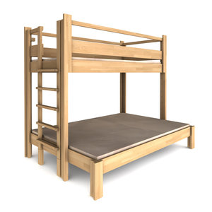 WOOKIDS Destyle Etagenbett Twin-over-full 90-140 x 200 cm