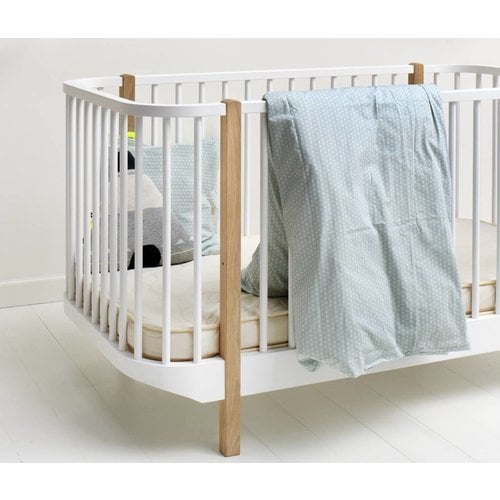 Oliver Furniture Wood  Baby- und Kinderbett 70 x 140  weiß-Eiche