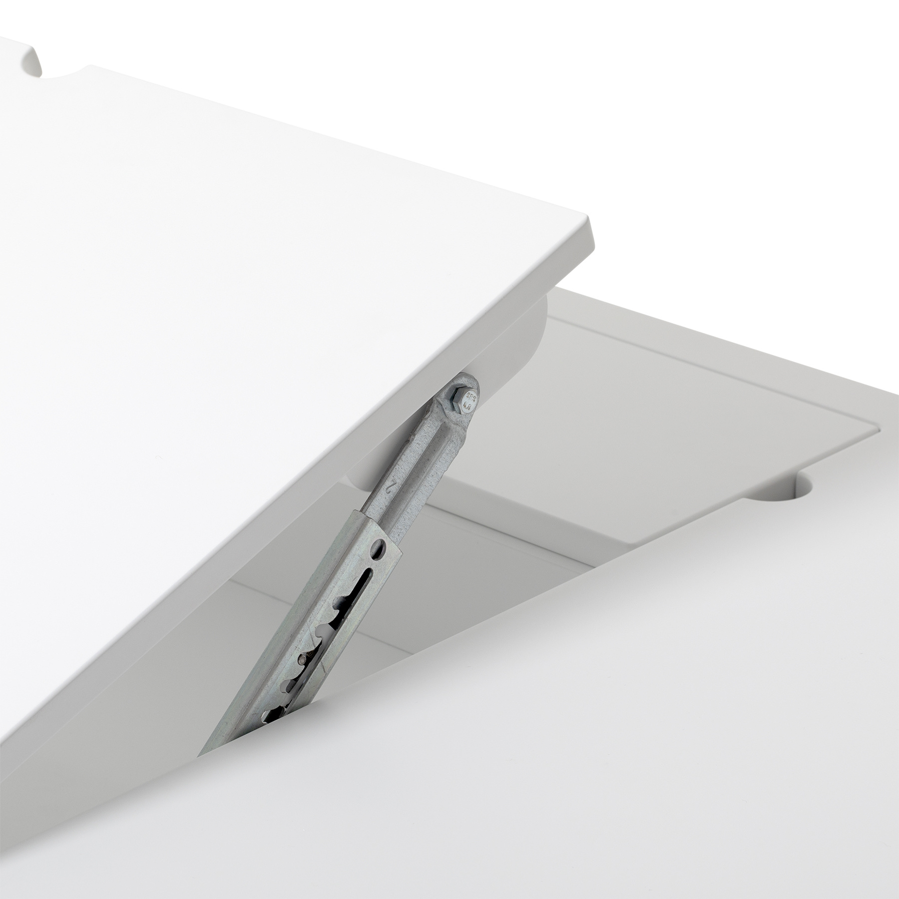 Oliver Furniture Wood Schreibtisch 66 cm hoch weiß - Eiche, mit Stuhl