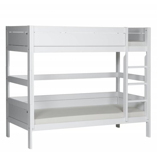 LIFETIME KIDSROOMS Bunk bed 90 x 200 straight ladder in white