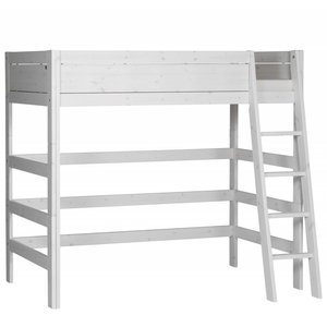 LIFETIME KIDSROOMS Loft bed slanted ladder whitewash