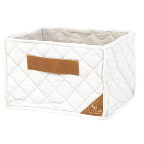 LIFETIME KIDSROOMS Quilted fabric basket white