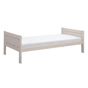 LIFETIME KIDSROOMS Bed without back section 90 x 200 cm whitewash