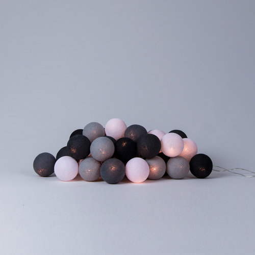 LIFETIME KIDSROOMS Fairy lights with cotton balls grey colours