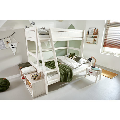 LIFETIME KIDSROOMS Bunk bed Family 90/120 x 200 in white