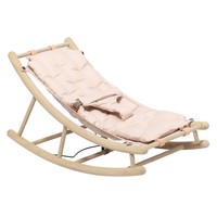 Wood baby & toddler rocker oak/rose